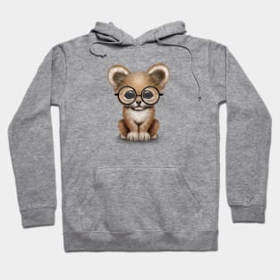 Cute Baby Lion Cub Wearing Glasses Hoodie